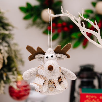 Santa Snowman Reindeer Hanging Ornament