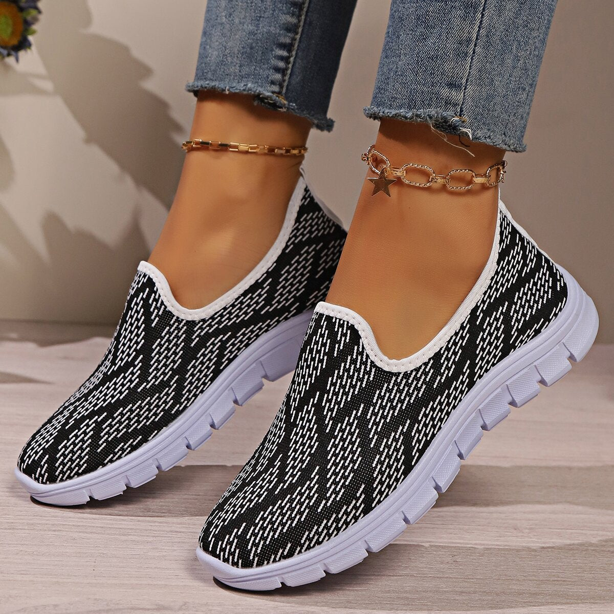 Round Toe Flat Slip-Ons