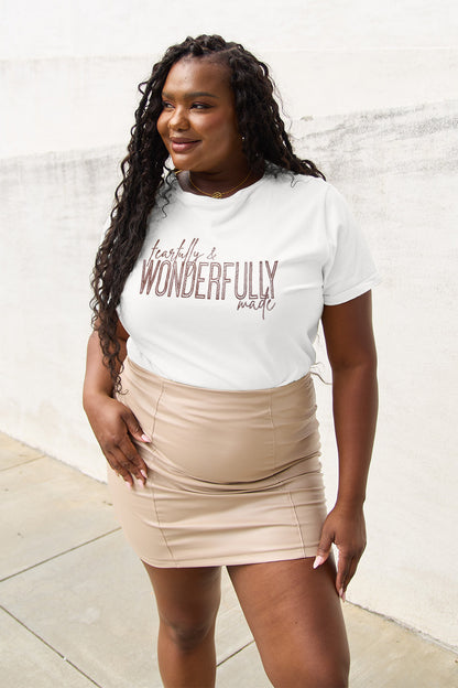 Simply Love Full Size WONDERFULLY Short Sleeve T-Shirt