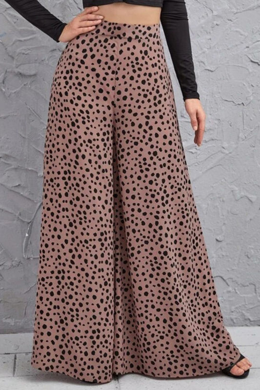 Animal Print High-Rise Culottes