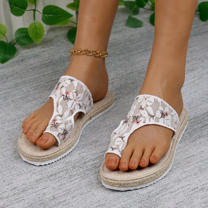 Flower Toe Post Flat Sandals