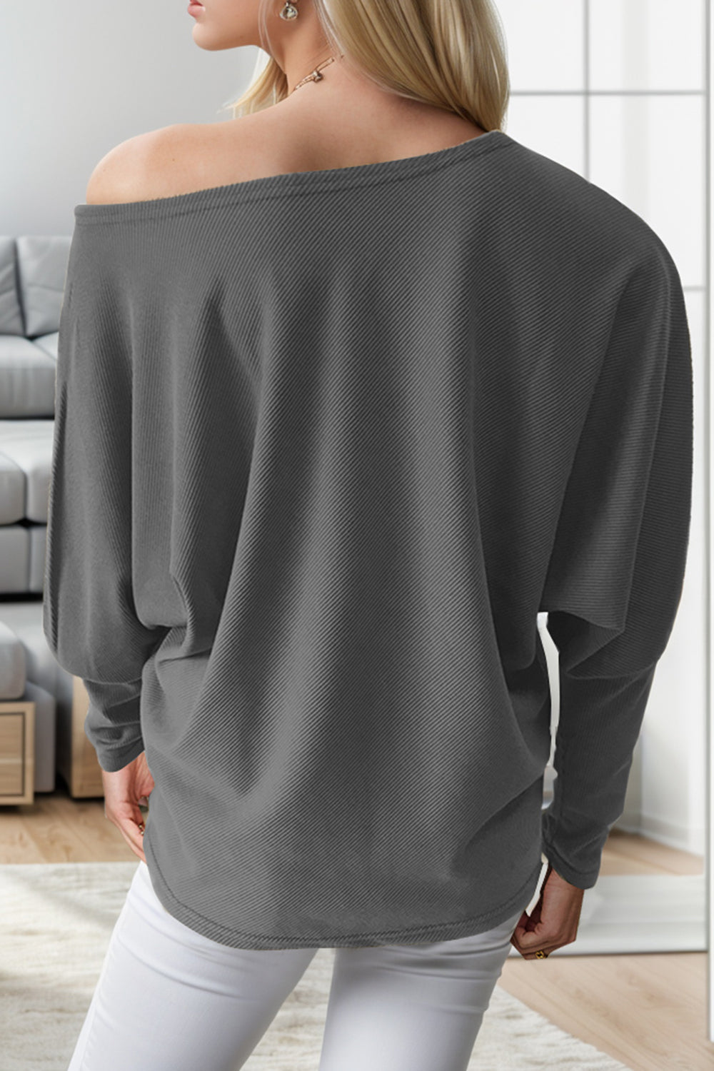 Ivy Lane Boat Neck Long Sleeve Sweatshirt