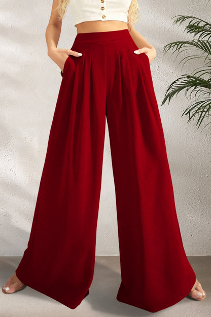 FAM-FAM High Waist Wide Leg Pants