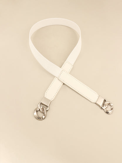 Zinc Alloy Buckle Elastic PU Belt